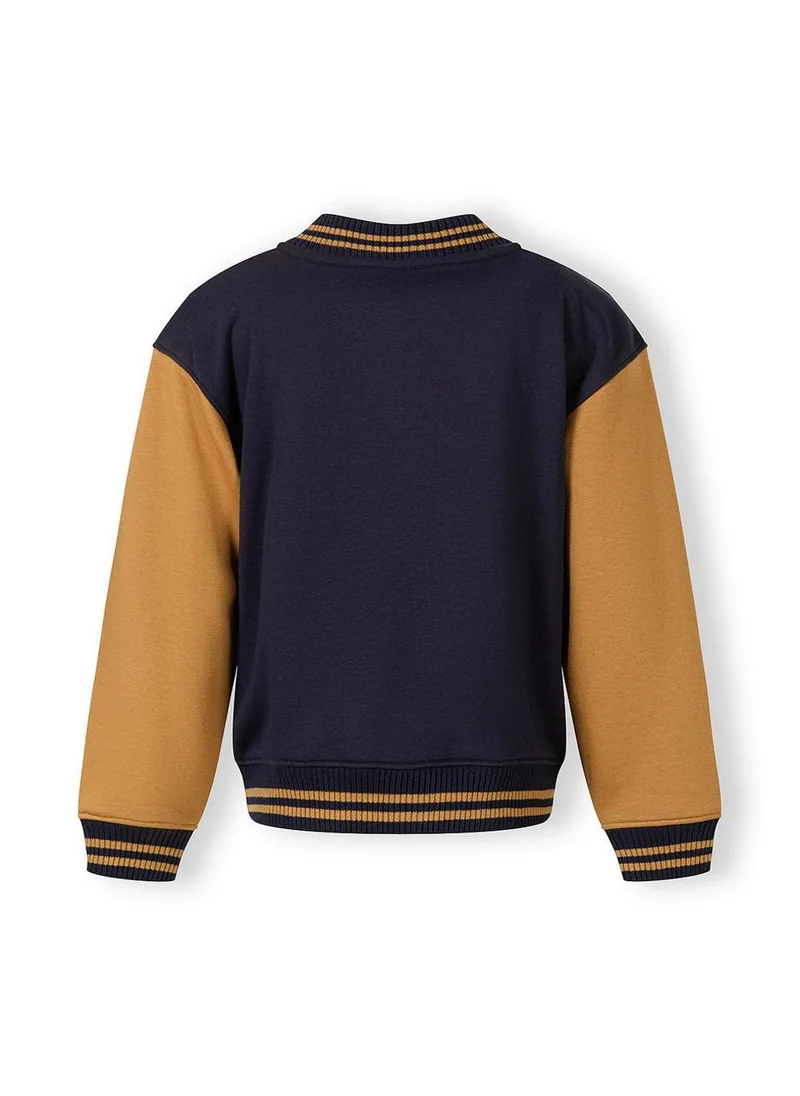 MINOTI Boys lightweight navy baseball jacket contrast sleeves 2-14 years